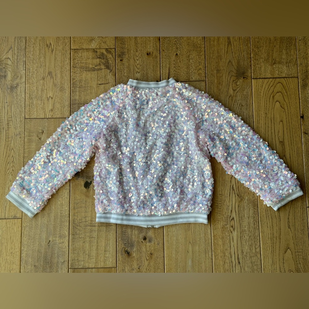 More Than Magic Girls' Sequin Bomber Jacket size XS 4/5 - Picture 9 of 10